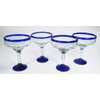 Eye4Art Mexican Margarita Glasses, Blue Rim, with the matching pitcher,