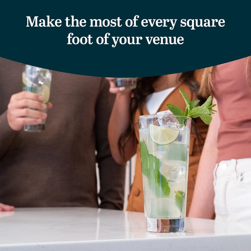 Libbey Bellevue Cocktail Glasses Set, 13.5 Oz, Clear, Stylish Retro