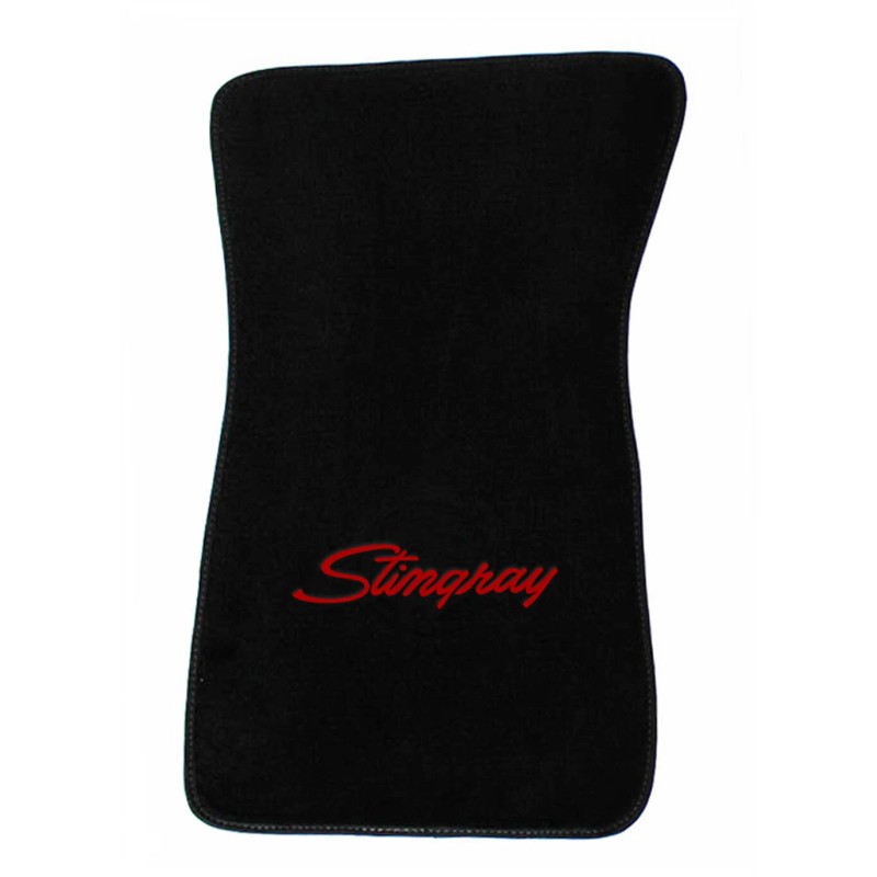 AFM NEW! Black Floor Mats 1968-1982 Chevy Corvette W/ Embroidered