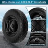 Cenipar 4.80/4.00-8" Flat-Free Tire and Wheel, 16" Solid Wheelbarrow Tires