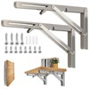 Folding Console Heavy Duty 300 mm, Pack of 2 Stainless