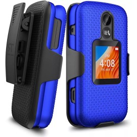 Rome Tech Belt Clip Case for TCL Flip 2 (Tracfone T408DL) / TCL Go Flip 2 (Unlocked 4058G) - Black