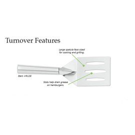 Rada Cutlery Metal Grill Spatula âStainless Steel Face and Aluminum Handle Made in USA, 10-1/8 Inches