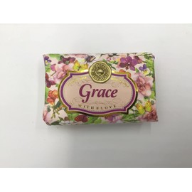 Grace - Gift Soap Bar For Her Birthday Rose Scent Mum Grandmother Cleanser Lather Present Girl