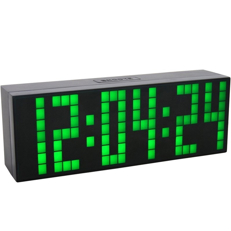 Redlution Digital Large Big Jumbo LED snooze wall desk Alarm