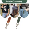 2 Pcs Leather Keyring, Genuine leather Key Fob Car Keyring