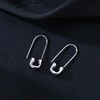 Reffeer 925 Sterling Silver Safety Pin Earrings Hoop for Women