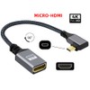 cablecc Cable de extensión 4K tipo D de 90 grados