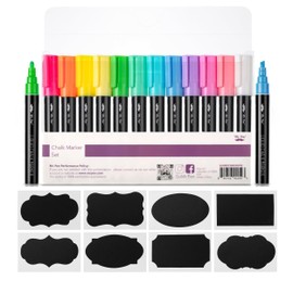 Mr. Pen- Chalk Markers, 12 Pack, Assorted Colors, 8 Labels, Chalkboard Markers, Liquid Chalk Markers for Chalkboard, Chalk Pens, Chalk Marker, Glass Markers, Liquid Chalk Markers Erasable