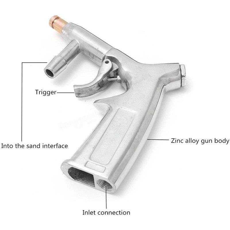 Jewboer Sand Blaster Gun Kit,Sandblaster Gun for Sandblasting Cabinet Machine