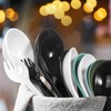 Artena 6.75 inch Solid Asian Soup Spoon Set of 6,Ultra-fine