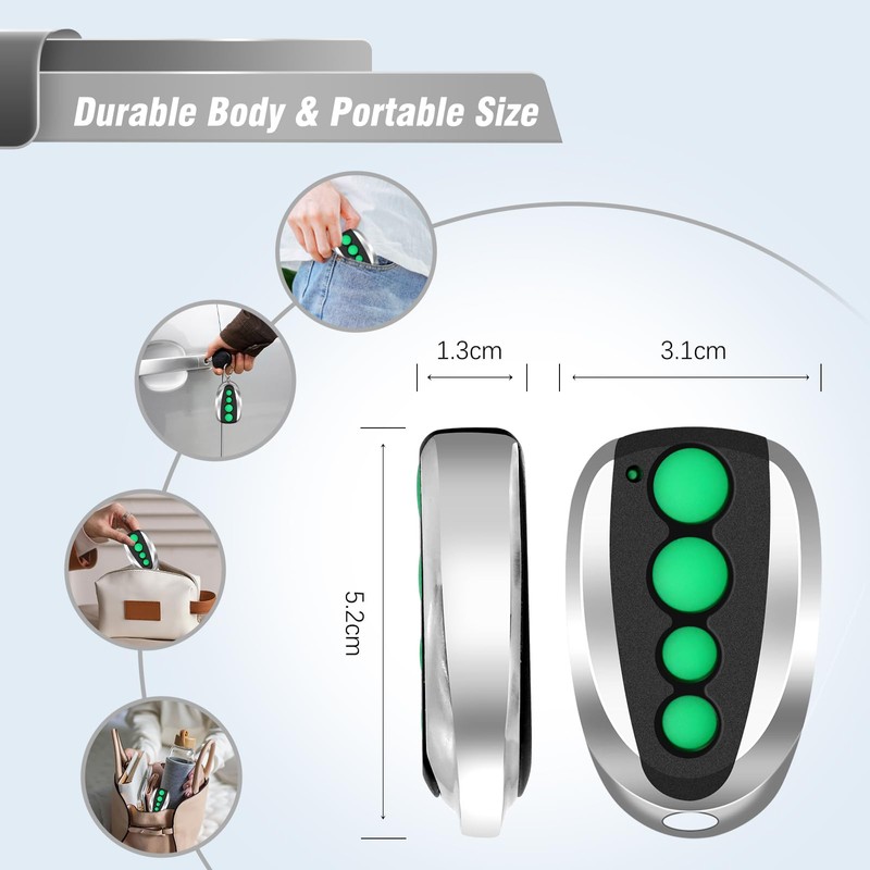 433.92 MHz Remote Control Compatible with All Topens M12, 4