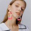 MALOYANVE Acrylic Dangles Drop Earrings for Women Multicolor Square Resin