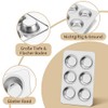 Herogo Stainless Steel Muffin Baking Mould for 6 Muffins, 29