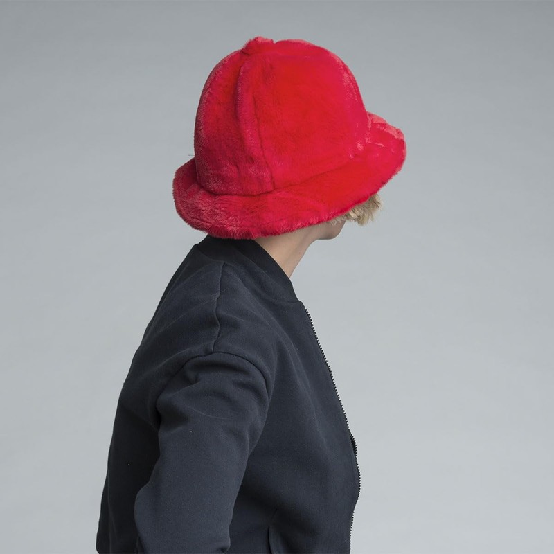 Kangol Men's Faux Fur Casual Cap, Scarlet, M