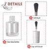 Agidea 2PCS Empty Nail Polish Bottles with Rounded Brush,Empty Glass