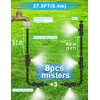 Lekit Misters for Outside Patio 27.5FT(8.4M)+8 Brass Mist Nozzles+a Brass