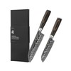 Wakoli EDIB 2-Piece Damascus Kitchen Knife Set – Santoku &