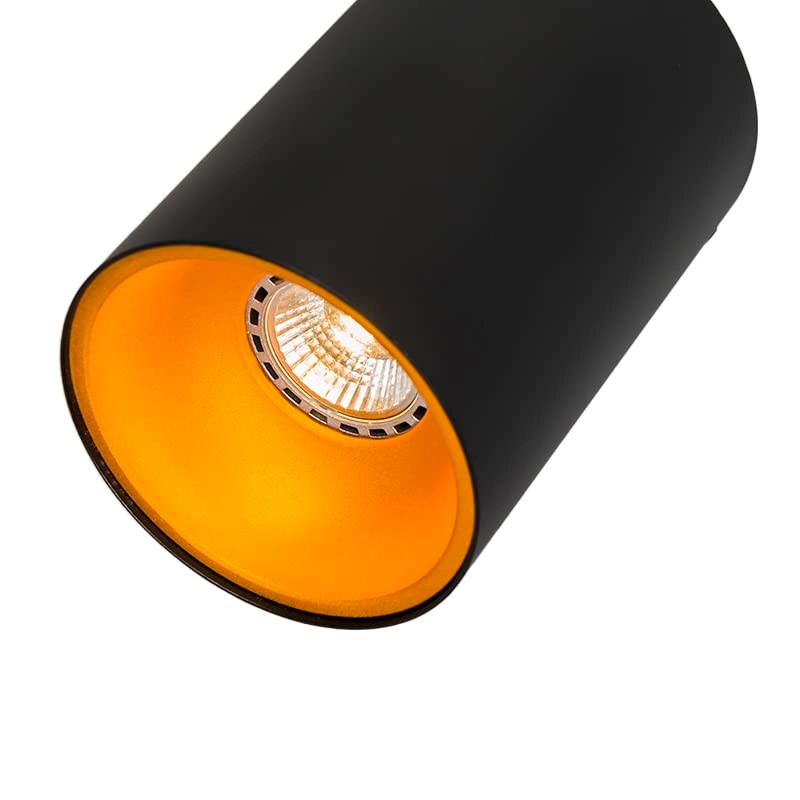 Ceiling Spotlight Deep Black with Gold