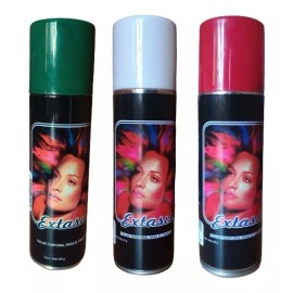 Extasis 3 Pinturas Tinte Temporal Para Cabello Tricolor Bandera Mexi