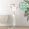 Hoimpro 25" Toilet Paper Holder Free Standing, Floor Bathroom Toilet