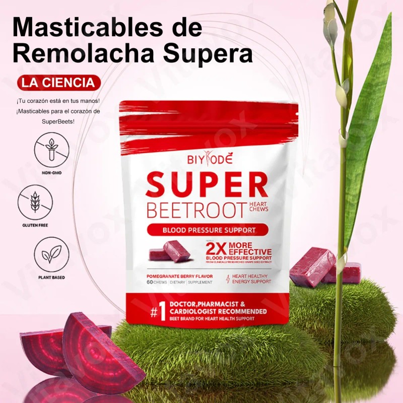 3pc Gomitas De Superbeets-corazón, Energía Y Circulación