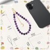 Amethyst Natural Stone Phone Charm Beaded Wrist Strap Lanyard