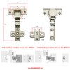 LOOTICH 105 Degree Inset Hinges 35 mm for Kitchen Cabinet