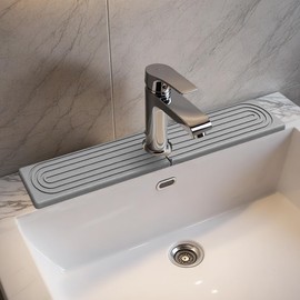 Faucet Mat for Kitchen Sink, Super Absorbent Faucet Splash Guard, Diatomite Stone Sink Tray, Kitchen Sink Splash Guard, Faucet Absorbent Mat for Bathroom Counter, Stone Drying Mat