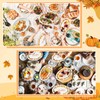 Rtteri 4 Pcs Thanksgiving Autumn Berry Dinnerware Plates, Fall Maple