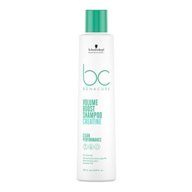 Schwarzkopf Professional Bonacure Volume Boost Shampoo for Fine Flat Hair, Vegan Creatine Cell Equaliser Technology, Antistatic Cleansing, Fuller Hair Effect, Cleansing, 250 ml