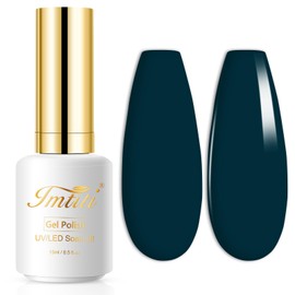 Imtiti Gel Nail Polish, Emma Emerald Green Gel Polish Soak Off Nail Art Manicure Salon DIY Nail Lamp Gel Nail Design Decoration at Home Gift for Women, 0.5 Fluid Ounces