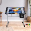 Segawe Rolling Drawing Drafting Table Tempered Glass Art Craft Work