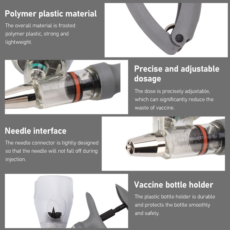 Livestock Syringe Adjustable Continuous Automatic Veterinary Syringe Gun for Cattle