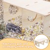 Hamster Hide, 3 Chamber Hamster Platform, Rat House Toys, Wooden