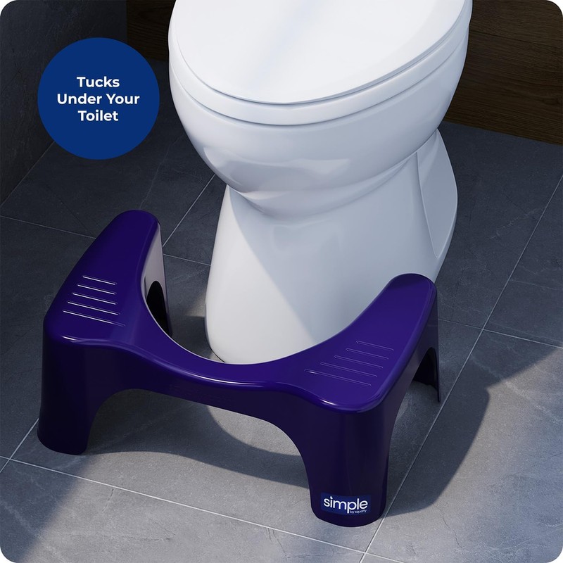 Squatty Potty Simple Bathroom Toilet Stool, Deep Purple 7", Ergonomic