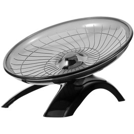 POPETPOP Hamster Exercise Wheel Super Silent: Hamster Flying Saucer Silent Hamster Wheel Guinea Pig Run Wheel for Hamsters Gerbils Mice Hedgehogs (Black)