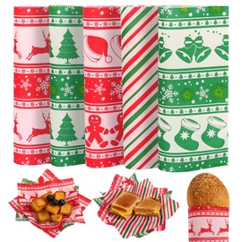 150 Pcs Christmas Wax Paper Sheets for Food, Sandwich Wrap Deli Paper Waterproof & Greaseproof Baking Cookie Waxed Tissue for Kitchen Handmade Food Boxes Basket Liners