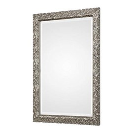 Uttermost 09359 Evelina - 34.63" Mirror, Burnished Metallic Silver Finish
