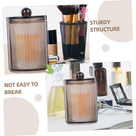 FELTECHELECTR 3pcs Cotton Swab Holder Compact Transparent Storage Jars for Cotton Pads Makeup Organizer Multi-functional Bathroom Dispenser for Swabs Toothpicks and Accessories