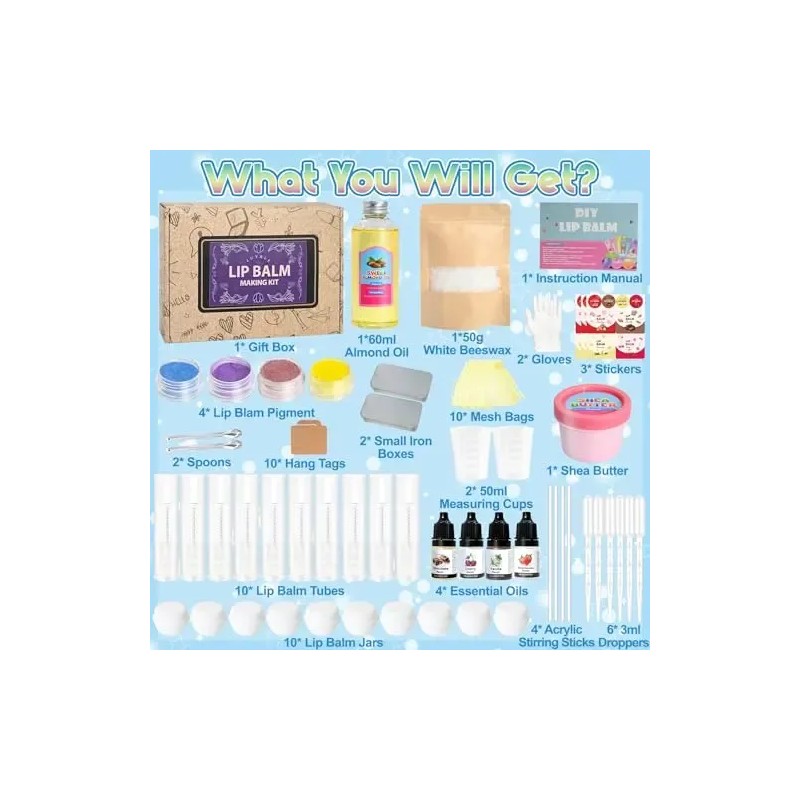 Kit De Bálsamo Labial Casero Crea Tu Propio Bálsamo Labial
