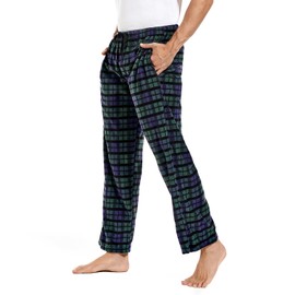 DG Hill Mens Pajamas Plaid PJ Pants - Mens Lounge Pants with Pockets Flannel Pajama Pant - Matching Pajamas Fleece Sleepwear PJS Bottoms