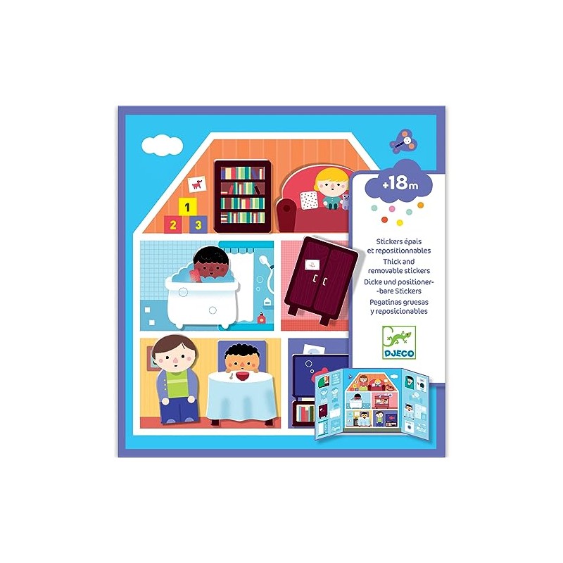 DJECO DJ09072 La Casa Reusable Stickers