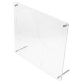 DOITOOL Acrylic CD Display Stand Mini Photo Frame Organizer for Albums Cards Clear Acrylic Design for Office Use Space Saving Storage for Vinyl Records and