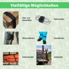 FrogJim Black Velcro Cable Ties with Buckle, Re-Usable Velcro Strap,