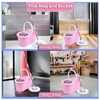 Cute Pink Mop and Bucket Set with 3 Extra Refills