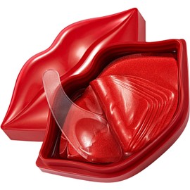 Mascarilla Labial Hidratante 20 Piezas, Tela No Tejida Roja Parches Nutritivos para Labios, Uso Nocturno, Refresca la Piel y Ayuda a Cuidar Labios