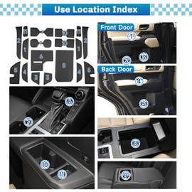 SXCY for 2024 2025 Toyota Land Cruiser Cup Holder Inserts Liner 2024 2025 Land Cruiser Door Slot Mats for 2024 2025 Toyota Land Cruiser Accessories Cupholder Console Inserts Liner(Black)