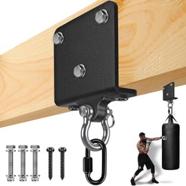 Beam Hanger Punching Bag Hanger 1000 LB Capacity Beam Mount Hardware for Heavy Bag Ceiling Mount with Carabiner 180° Swing Bracket Hooks for Boxing Bag