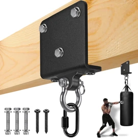 Beam Hanger Punching Bag Hanger 1000 LB Capacity Beam Mount Hardware for Heavy Bag Ceiling Mount with Carabiner 180° Swing Bracket Hooks for Boxing Bag